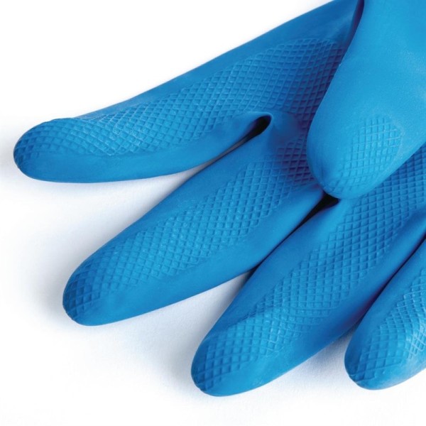MAPA Vital 165 Flüssigkeitsbeständige Handschuhe zum Umgang mit Lebensmitteln Blau Extra groß (10er