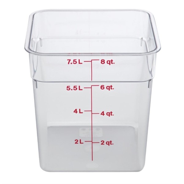 Cambro quadratischer Polycarbonat Lebensmittelbehälter 7,6L