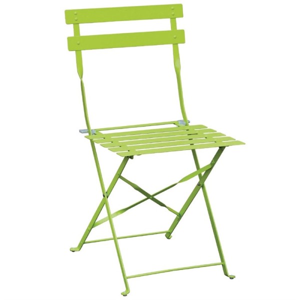 Bolero klappbare Terrassenstühle Stahl hellgrün (2 Stück)