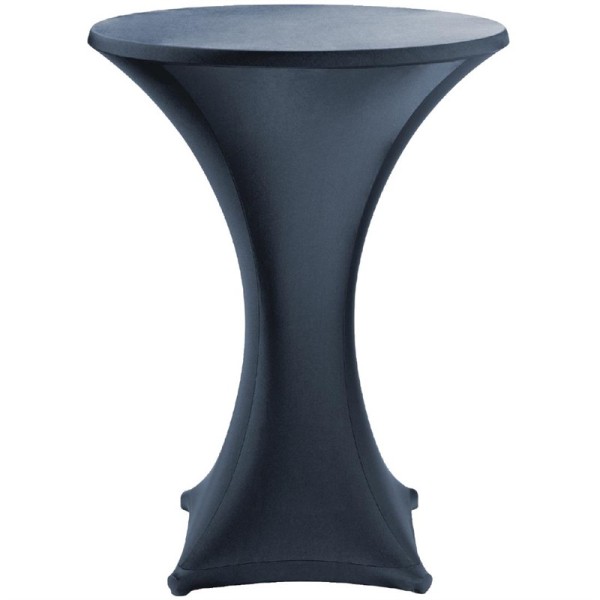Tischhusse für Stehtische Jersey schwarz 80cm