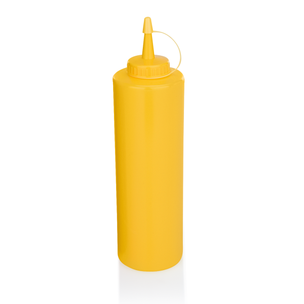 Quetschflasche, Ø 7 cm, 0,7 ltr., gelb,