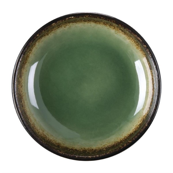 Olympia Nomi runde Dipschalen grün-schwarz 9,5cm