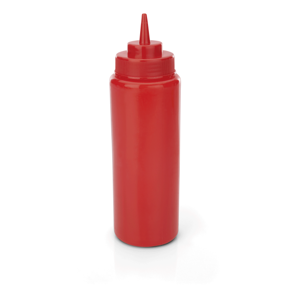 Quetschflasche, Ø 8 cm, 0,95 ltr., rot,