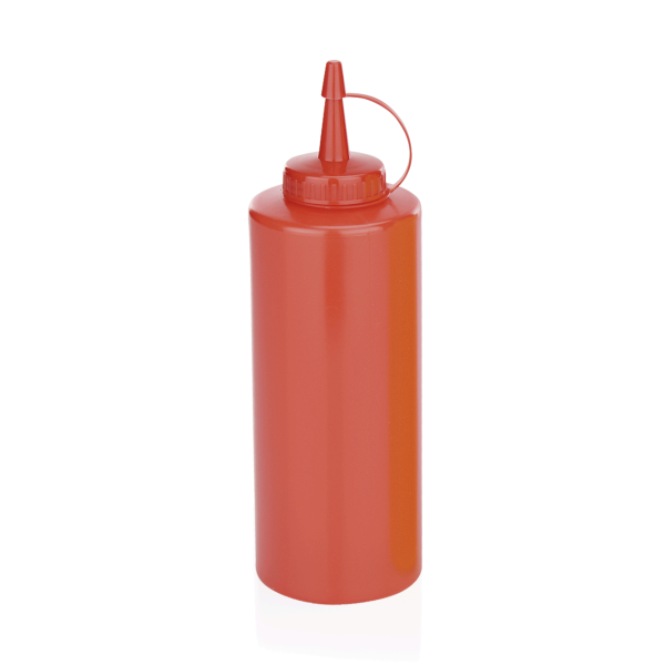 Quetschflasche, Ø 7 cm, 0,45 ltr., rot