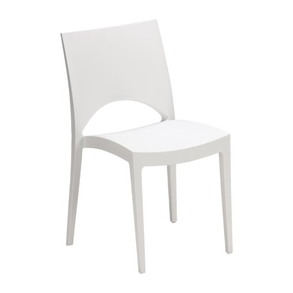 Sol Outdoor/Indoor stapelbarer Stuhl weiß