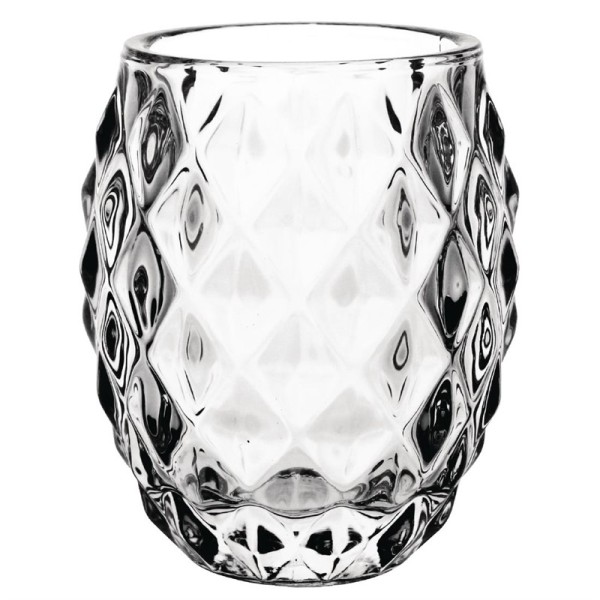 Olympia Teelichthalter Diamantdesign Glas