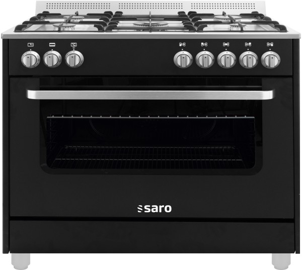 SARO Multifunktionsherd Gas/Elektro Modell TS95C61LNE schwarz